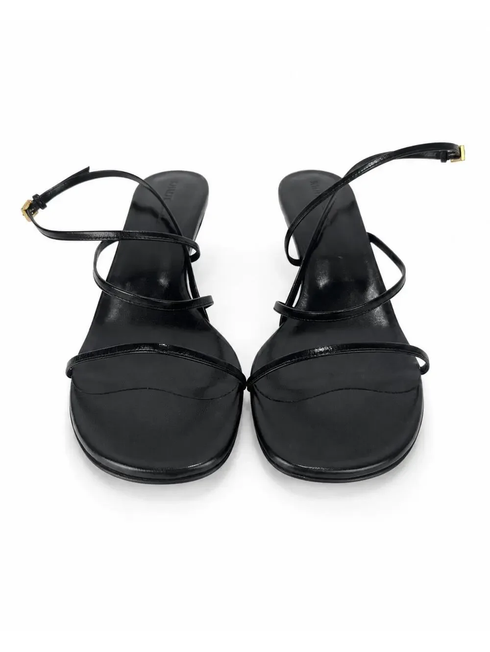 KHAITE Loop Kitten Heel Strappy Sandal Black Leather EU 39.5 US 9.5 | NIB - Picture 5 of 9